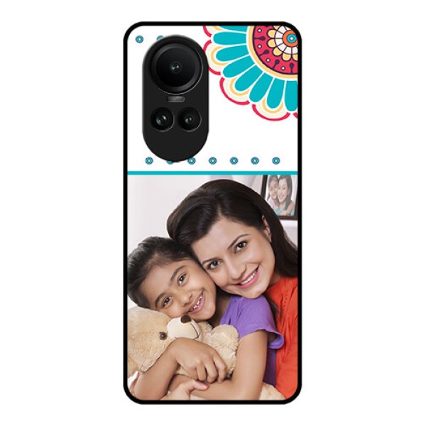 Oppo Reno 10 5G Custom Glass Phone Case - Flower Design