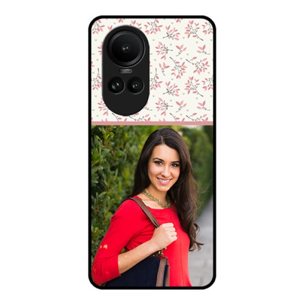 Oppo Reno 10 5G Custom Glass Phone Case - Premium Floral Design