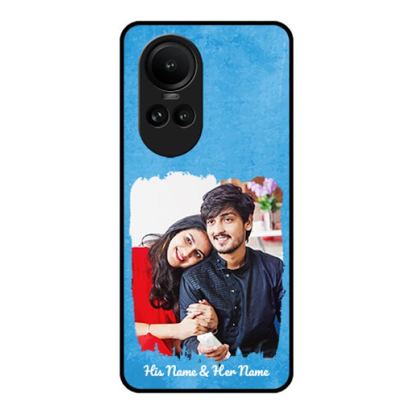 Oppo Reno 10 5G Custom Glass Phone Case - Blue Color Vintage Design Oppo Reno 10 5G Custom Glass Phone Case - Blue Color Vintage Design