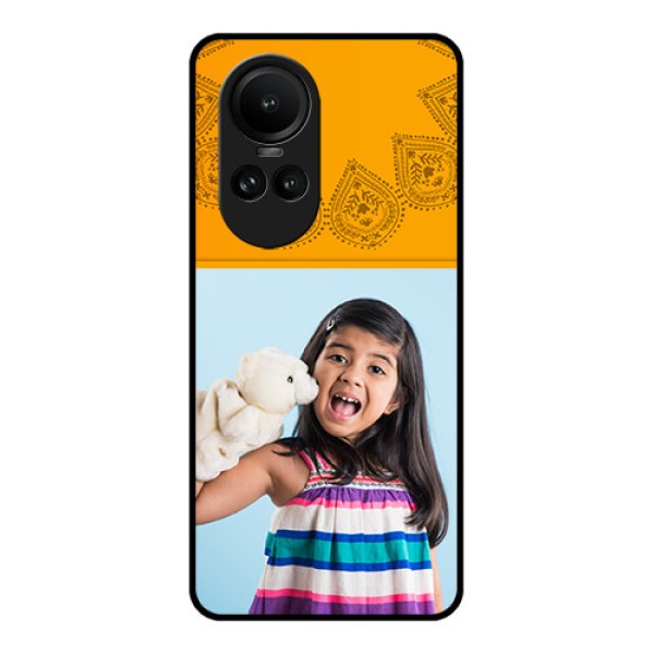 Oppo Reno 10 5G Personalized Glass Phone Case - Photo Wedding Design