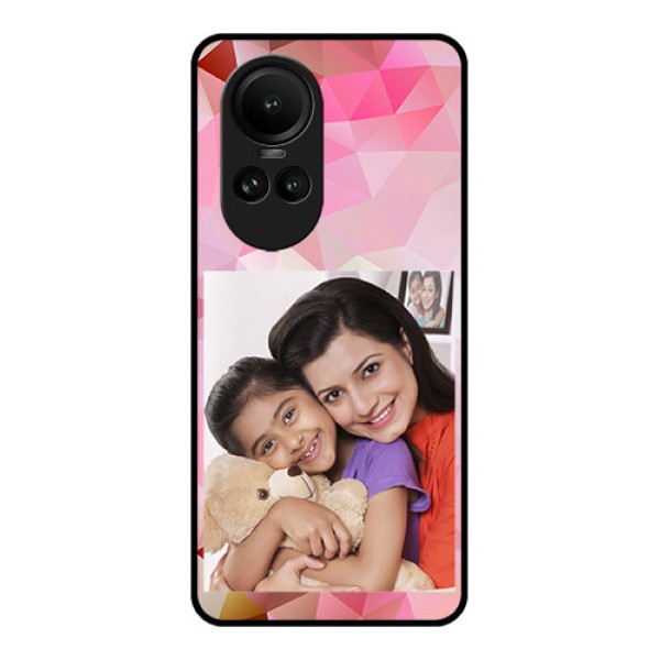 Oppo Reno 10 5G Photo Printing on Glass Case - Abstract Triangle Design Oppo Reno 10 5G Photo Printing on Glass Case - Abstract Triangle Design