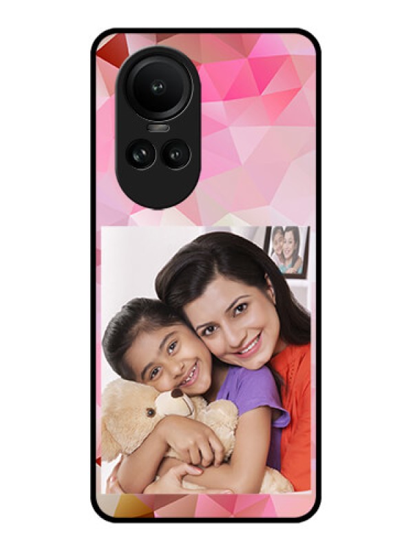 Custom Oppo Reno 10 5G Photo Printing on Glass Case - Abstract Triangle Design