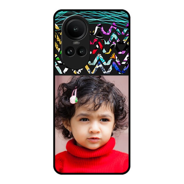 Oppo Reno 10 5G Personalized Glass Phone Case - Neon Abstract Design