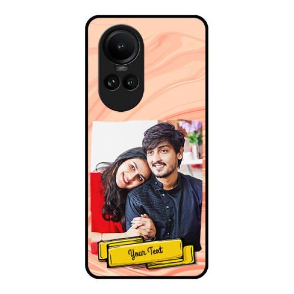 Oppo Reno 10 5G Personalized Glass Phone Case - Marble Texture Design