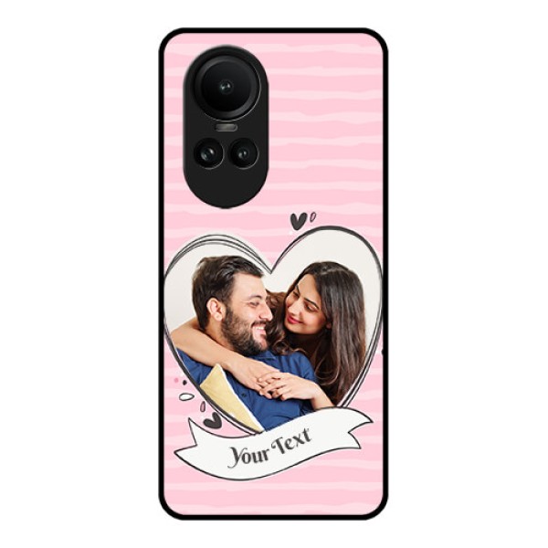 Oppo Reno 10 5G Custom Glass Phone Case - Vintage Heart Design