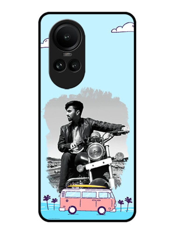 Custom Oppo Reno 10 5G Photo Printing on Glass Case - Travel & Adventure Design