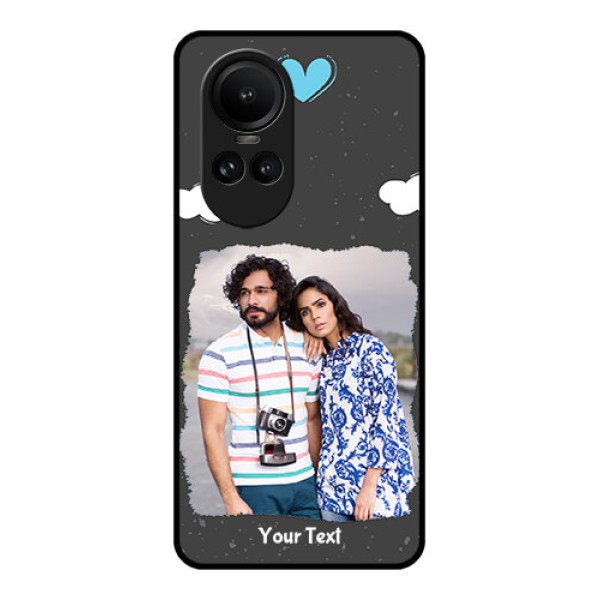 Oppo Reno 10 5G Custom Glass Phone Case - Splashes with love doodles Design Oppo Reno 10 5G Custom Glass Phone Case - Splashes with love doodles Design