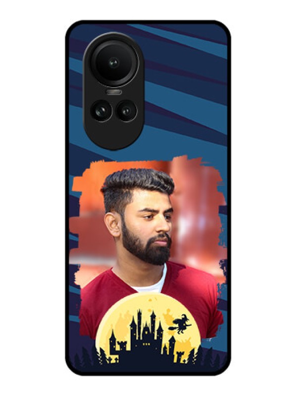 Custom Oppo Reno 10 5G Photo Printing on Glass Case - Halloween Witch Design