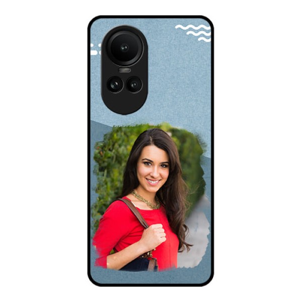 Oppo Reno 10 5G Custom Glass Mobile Case - Grunge Line Art Design
