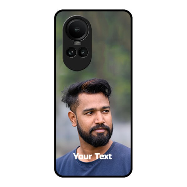 Oppo Reno 10 5G Glass Mobile Cover: Photo with Text
