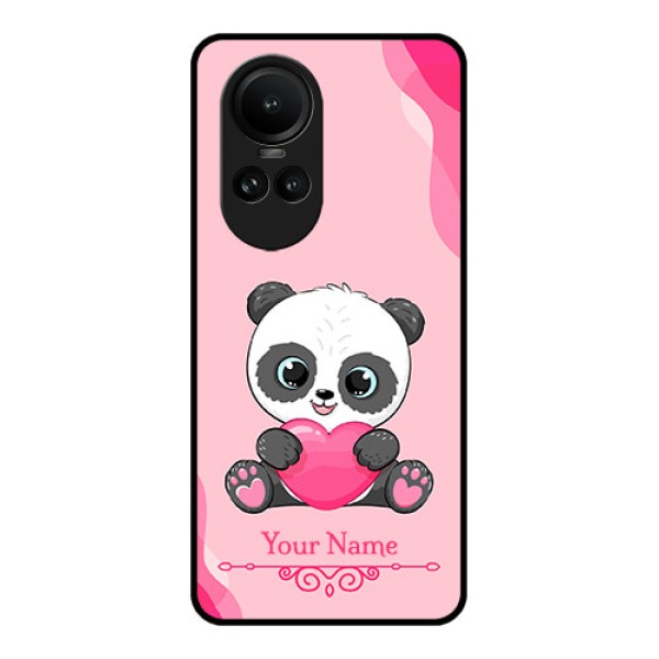 Oppo Reno 10 5G Custom Glass Mobile Case - Cute Panda Design