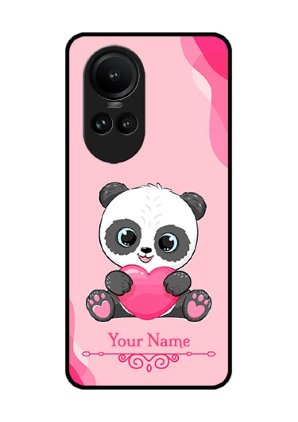 Oppo Reno 10 5G Custom Glass Mobile Case - Cute Panda Design