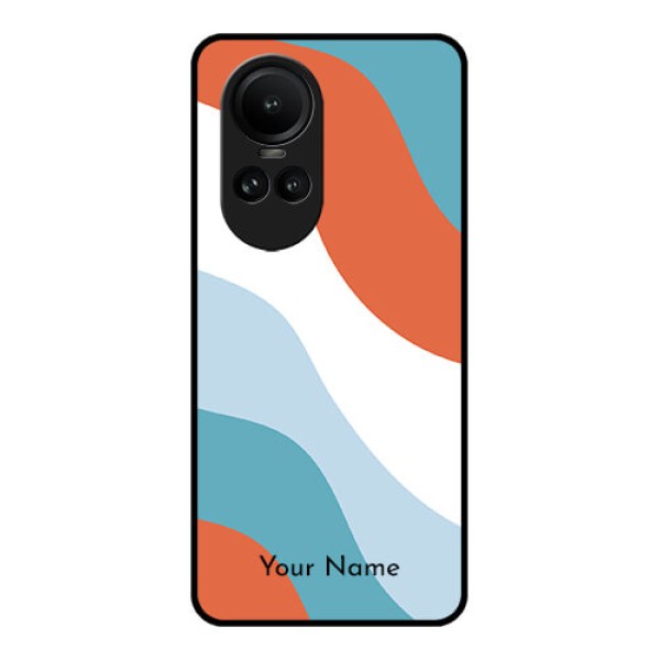 Oppo Reno 10 5G Custom Glass Mobile Case - coloured Waves Design