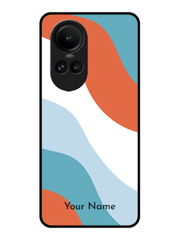 Custom Oppo Reno 10 5G Custom Glass Mobile Case - coloured Waves Design