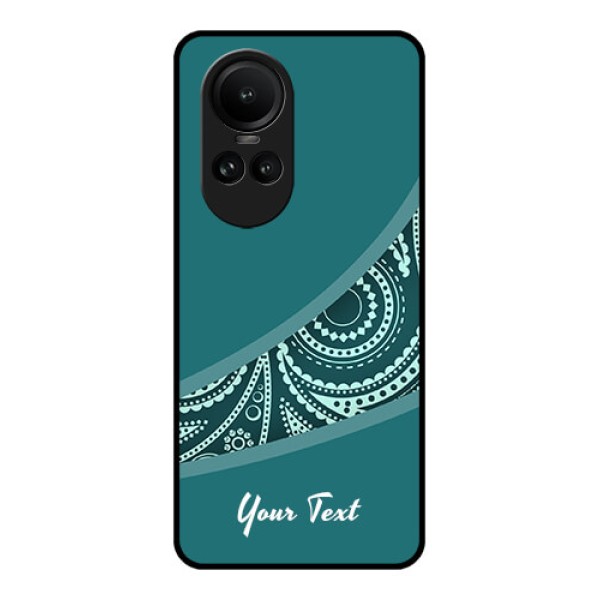 Oppo Reno 10 5G Photo Printing on Glass Case - semi visible floral Design