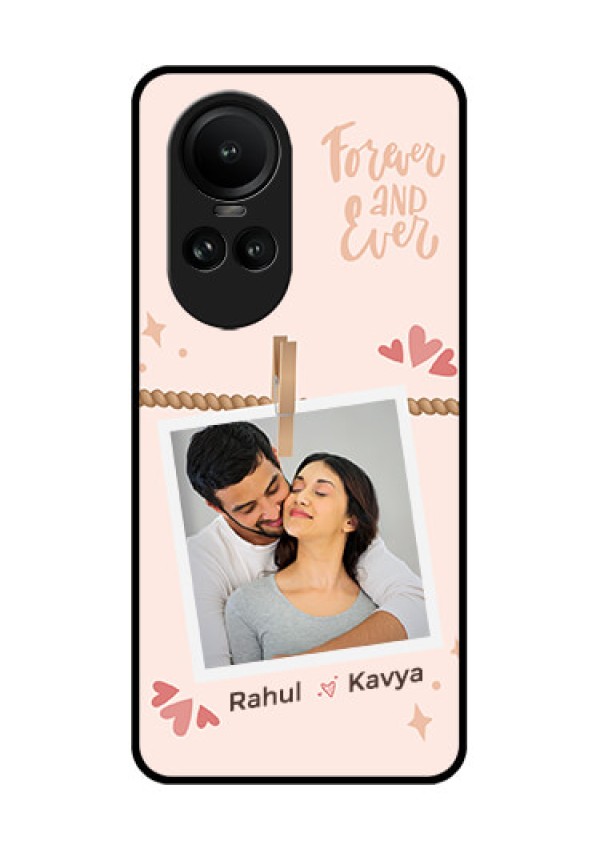 Oppo Reno 10 5G Custom Glass Phone Case - Forever and ever love Design