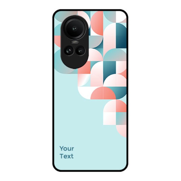 Oppo Reno 10 5G Custom Glass Phone Case - Stylish Semi-circle Pattern Design