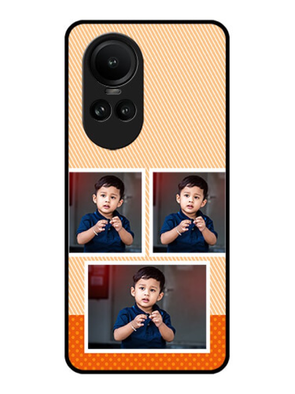 Custom Oppo Reno 10 Pro 5G Photo Printing on Glass Case - Bulk Photos Upload Design