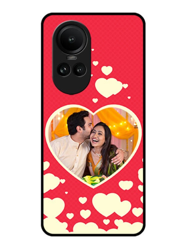Custom Oppo Reno 10 Pro 5G Custom Glass Mobile Case - Love Symbols Phone Cover Design