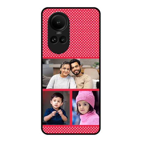 Oppo Reno 10 Pro 5G Personalized Glass Phone Case - Bulk Pic Upload Design