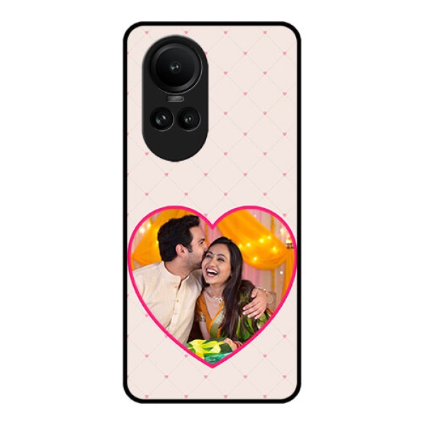 Oppo Reno 10 Pro 5G Custom Glass Mobile Case - Heart Shape Design
