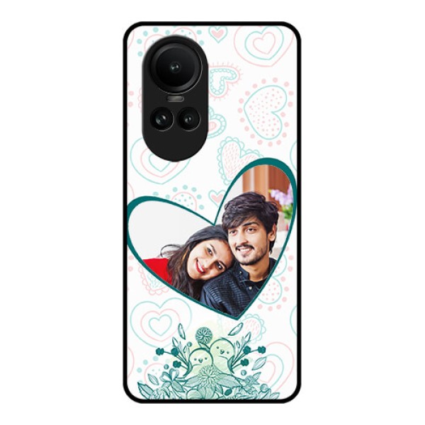 Oppo Reno 10 Pro 5G Photo Printing on Glass Case - Premium Couple Design