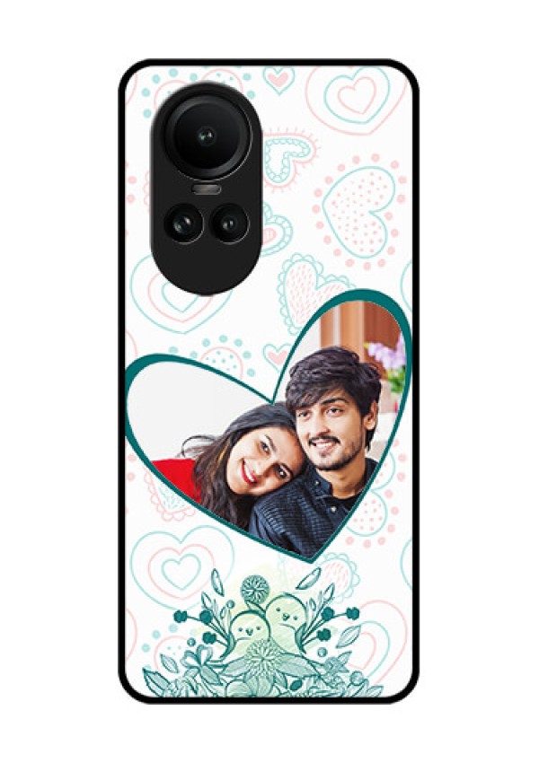 Oppo Reno 10 Pro 5G Photo Printing on Glass Case - Premium Couple Design
