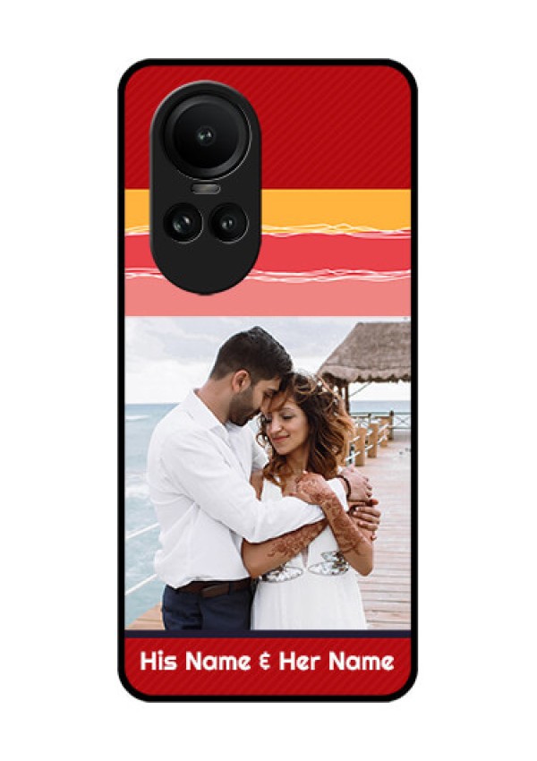 Oppo Reno 10 Pro 5G Custom Glass Mobile Case - Colorful Case Design