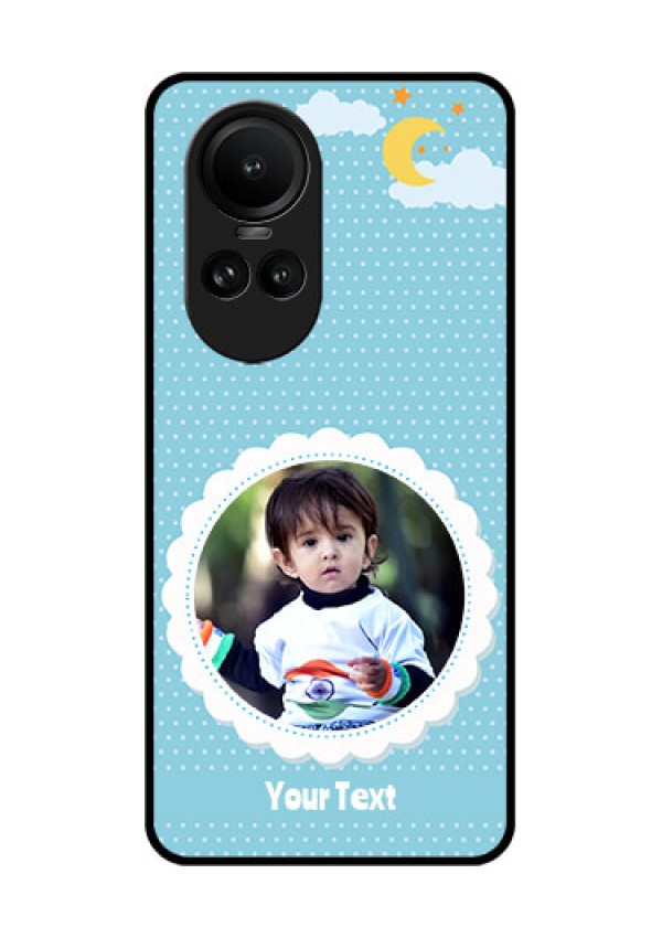 Oppo Reno 10 Pro 5G Personalised Glass Phone Case - Violet Pattern Design