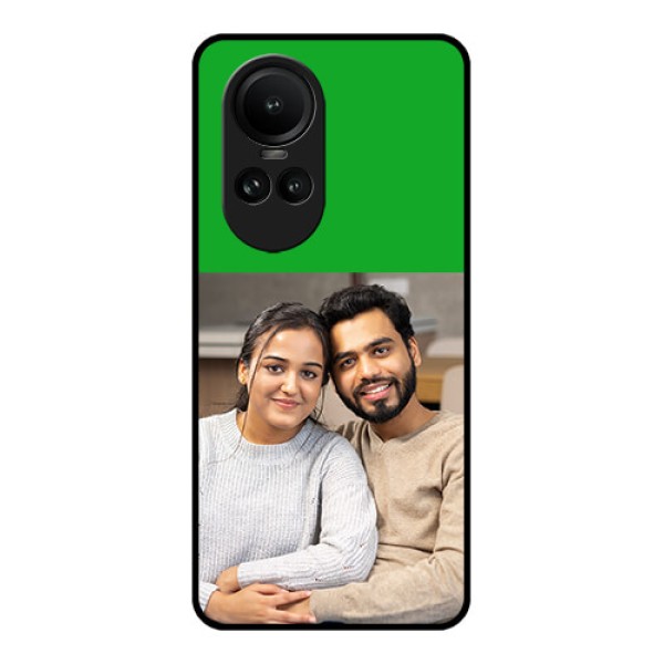 Oppo Reno 10 Pro 5G Personalized Glass Phone Case - Green Pattern Design