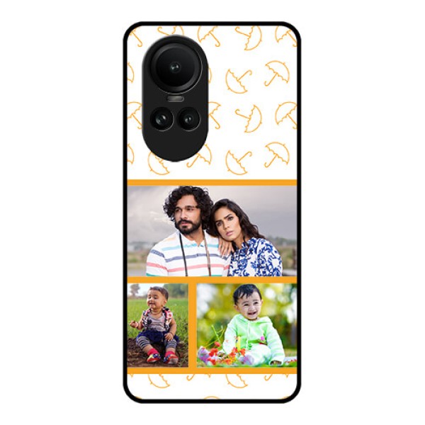 Oppo Reno 10 Pro 5G Custom Glass Mobile Case - Yellow Pattern Design