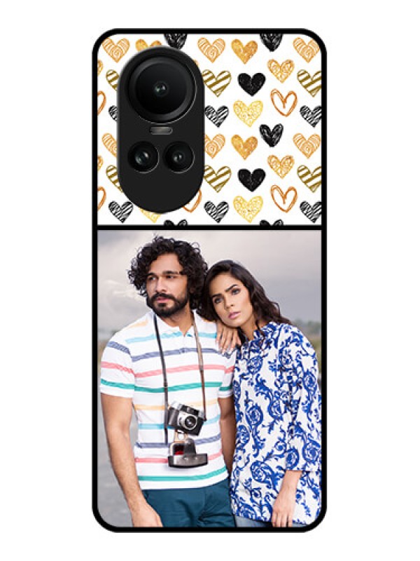 Custom Oppo Reno 10 Pro 5G Photo Printing on Glass Case - Love Symbol Design