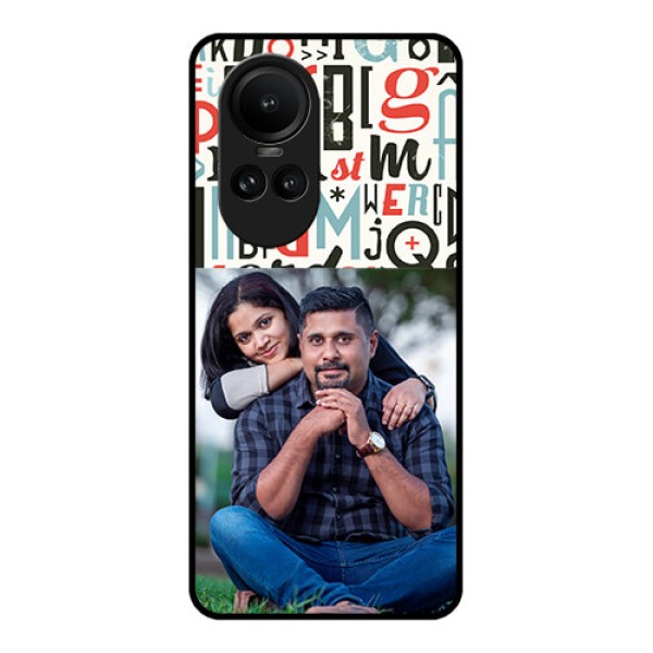 Oppo Reno 10 Pro 5G Personalized Glass Phone Case - Alphabet Design