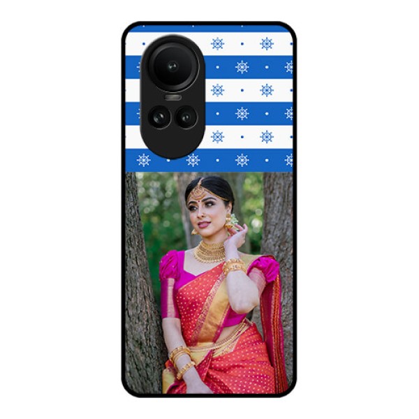 Oppo Reno 10 Pro 5G Photo Printing on Glass Case - Snow Pattern Design