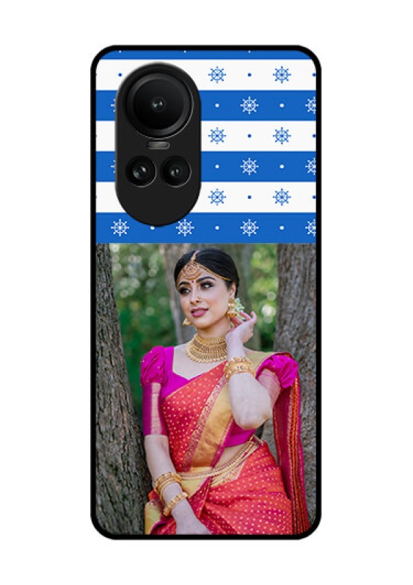 Oppo Reno 10 Pro 5G Photo Printing on Glass Case - Snow Pattern Design