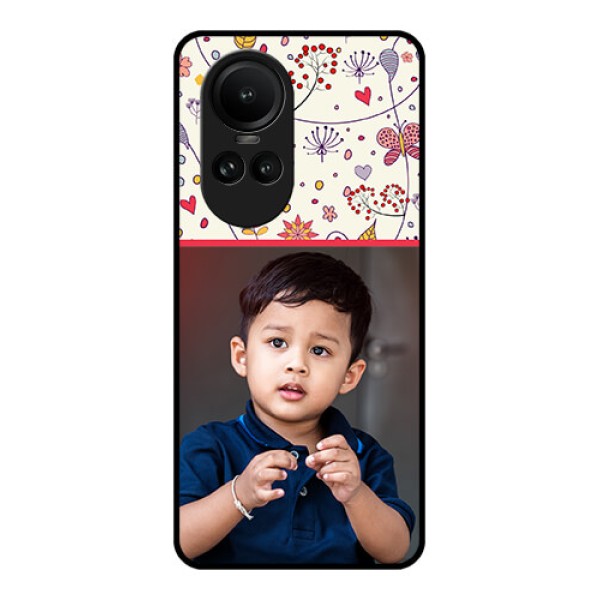 Oppo Reno 10 Pro 5G Custom Glass Mobile Case - Premium Floral Design