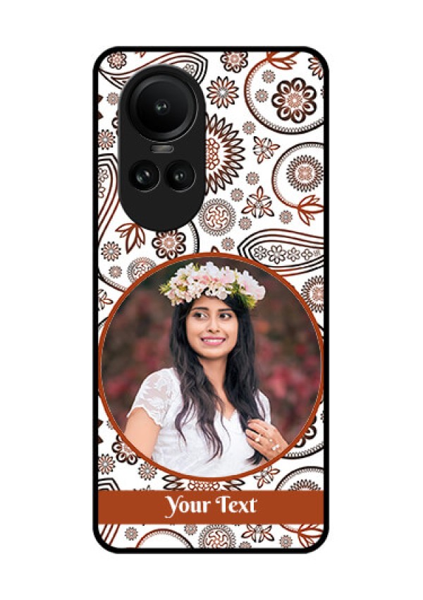 Oppo Reno 10 Pro 5G Custom Glass Mobile Case - Abstract Flower Design
