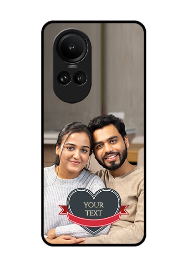 Oppo Reno 10 Pro 5G Custom Glass Phone Case - Just Married Couple Design
