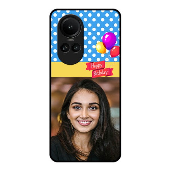 Oppo Reno 10 Pro 5G Custom Glass Mobile Case - Happy Birthday Design