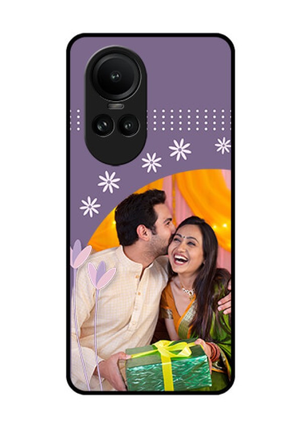 Oppo Reno 10 Pro 5G Custom Glass Mobile Case - Lavender flowers design