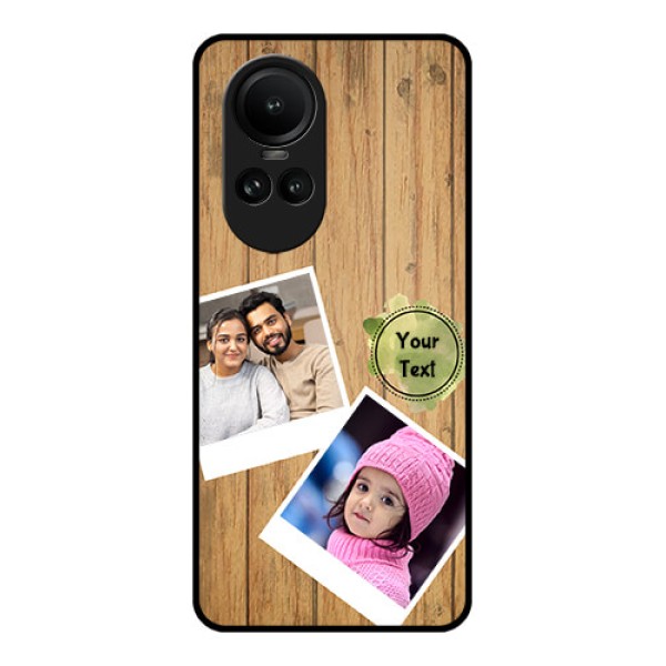 Oppo Reno 10 Pro 5G Custom Glass Phone Case - Wooden Texture Design