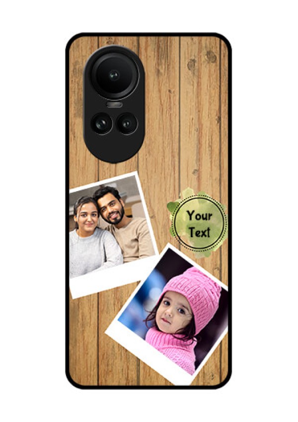 Oppo Reno 10 Pro 5G Custom Glass Phone Case - Wooden Texture Design