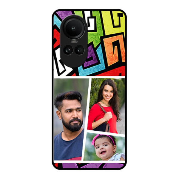 Oppo Reno 10 Pro 5G Custom Glass Phone Case - Graffiti pattern Design