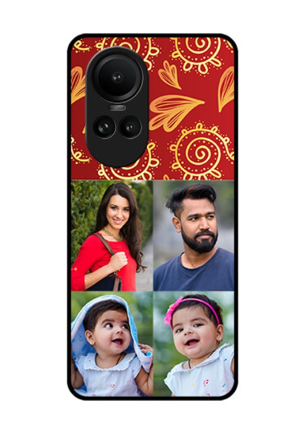 Oppo Reno 10 Pro 5G Photo Printing on Glass Case - 4 Image Traditional Design