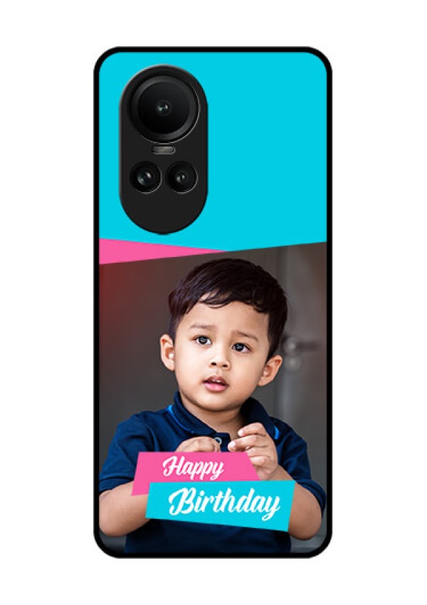 Oppo Reno 10 Pro 5G Personalized Glass Phone Case - Image Holder with 2 Color Design