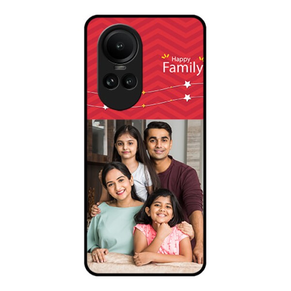 Oppo Reno 10 Pro 5G Personalized Glass Phone Case - Happy Family Design