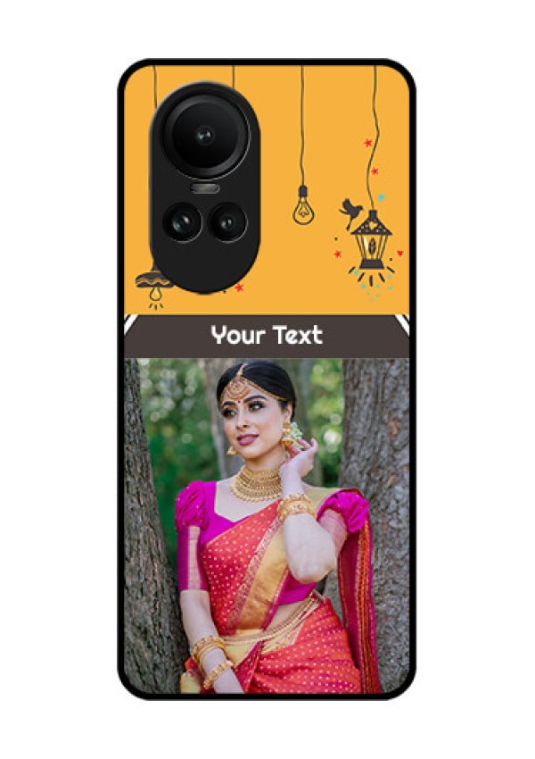 Oppo Reno 10 Pro 5G Custom Glass Mobile Case - with Family Picture and Icons
