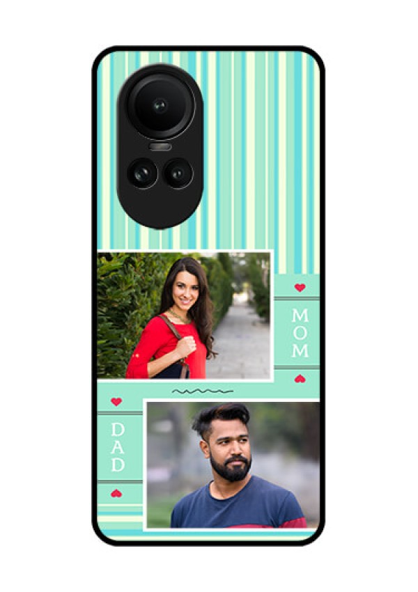 Oppo Reno 10 Pro 5G Custom Glass Phone Case - Mom & Dad Pic Design