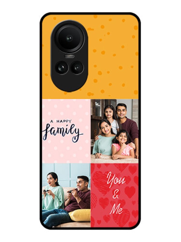 Custom Oppo Reno 10 Pro 5G Personalized Glass Phone Case - Images with Quotes Design