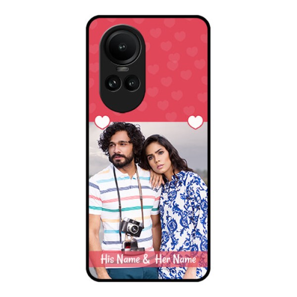 Oppo Reno 10 Pro 5G Photo Printing on Glass Case - Simple Love Design